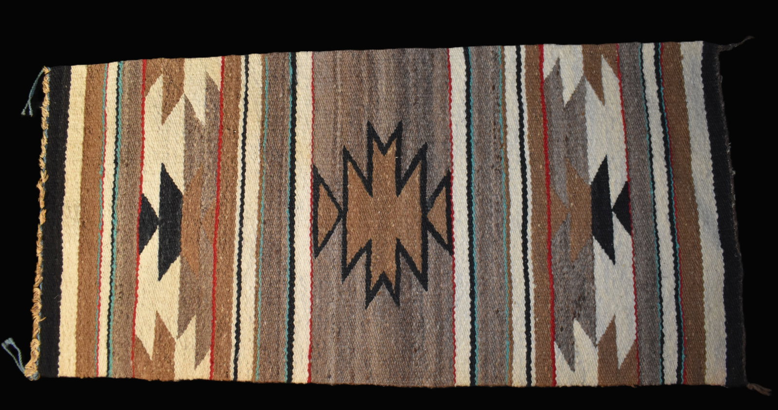 Navajo Original Rug from the 1950's: Navajo Original Rug from the 1950's. Very nice condition for its age. From the late Phil Potter Collection. Measures 38" by 17 1/4" approximately.