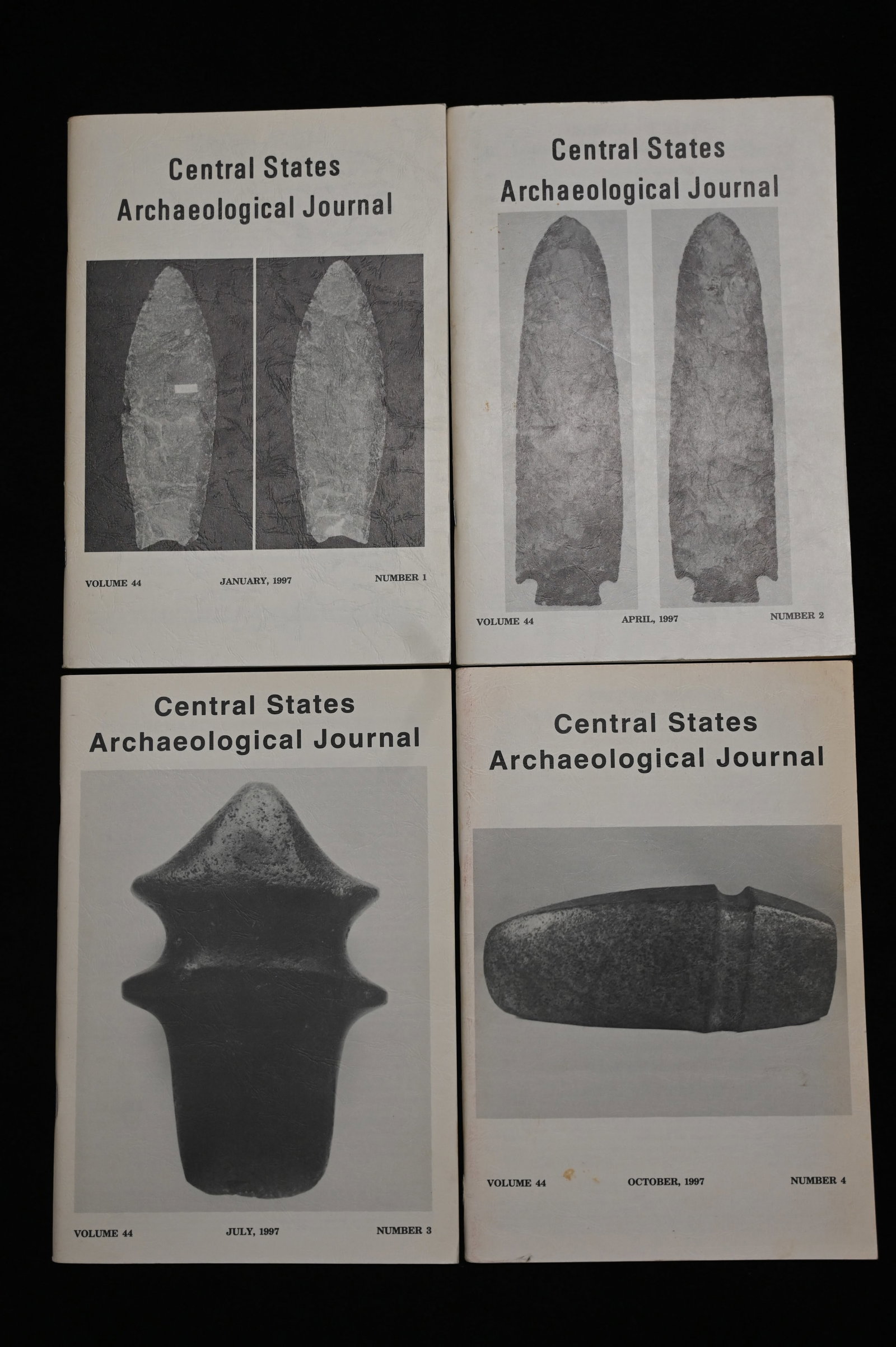 Central States 1997 Volume 44 Archaeological Journal Complete Year Set of 4.: Central States 1997 Volume 44 Archaeological Journal Complete Year Set of 4.