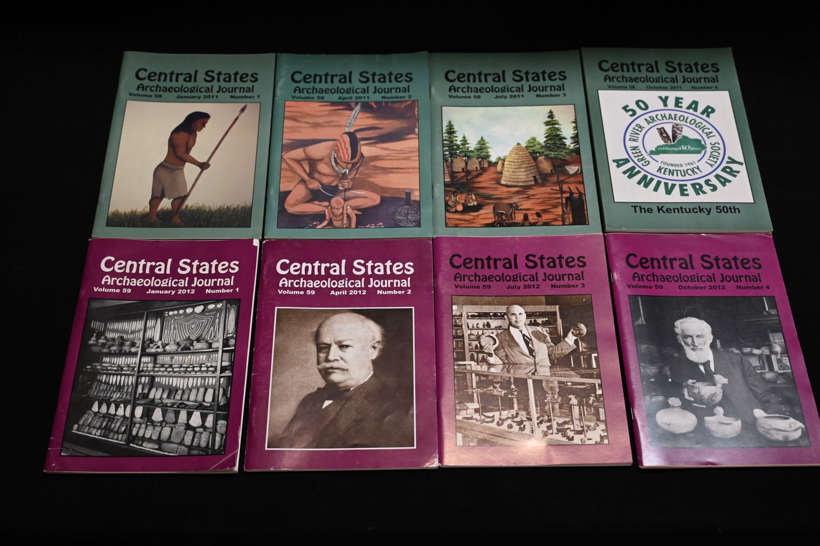 Central States 2011 & 2012 Volume 58 & 59 Archaeological Journals Complete Year Sets of 4. 8 total: Central States 2011 & 2012 Volume 58 & 59 Archaeological Journals Complete Year Sets of 4. 8 total journals.`