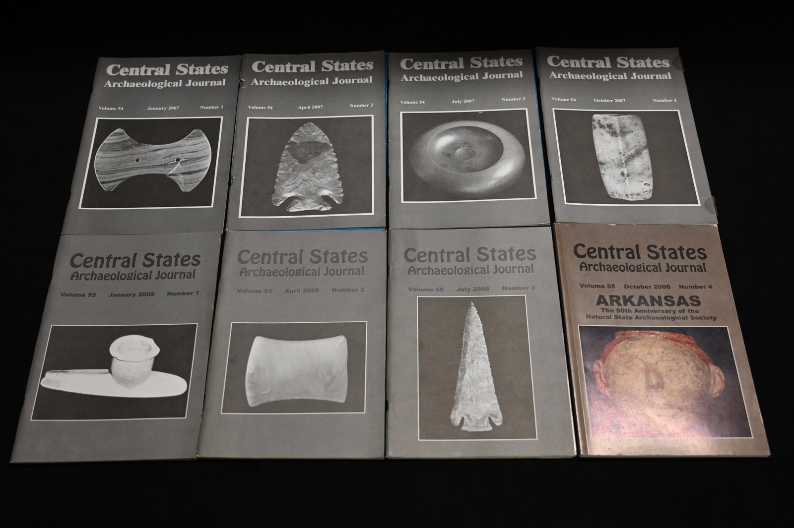 Central States 2007 & 2008 Volume 54 & 55 Archaeological Journals Complete Year Sets of 4. 8 total: Central States 2007 & 2008 Volume 54 & 55 Archaeological Journals Complete Year Sets of 4. 8 total journals.`