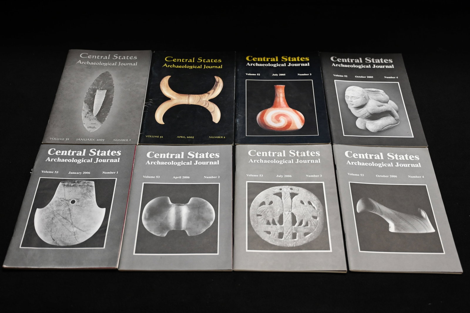 Central States 2005 & 2006 Volume 52 & 53 Archaeological Journals Complete Year Sets of 4. 8 total: Central States 2005 & 2006 Volume 52 & 53 Archaeological Journals Complete Year Sets of 4. 8 total journals.`