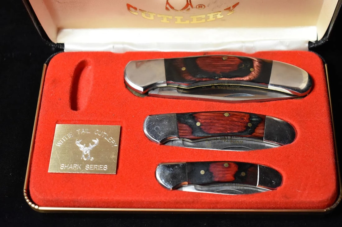 White Tail Cutlery 3 Pocket Knife Set - Shark Series (1 of 6)