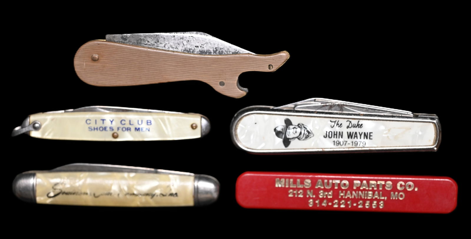 5 Vintage Advertisement Pocket Knives (1 of 8)