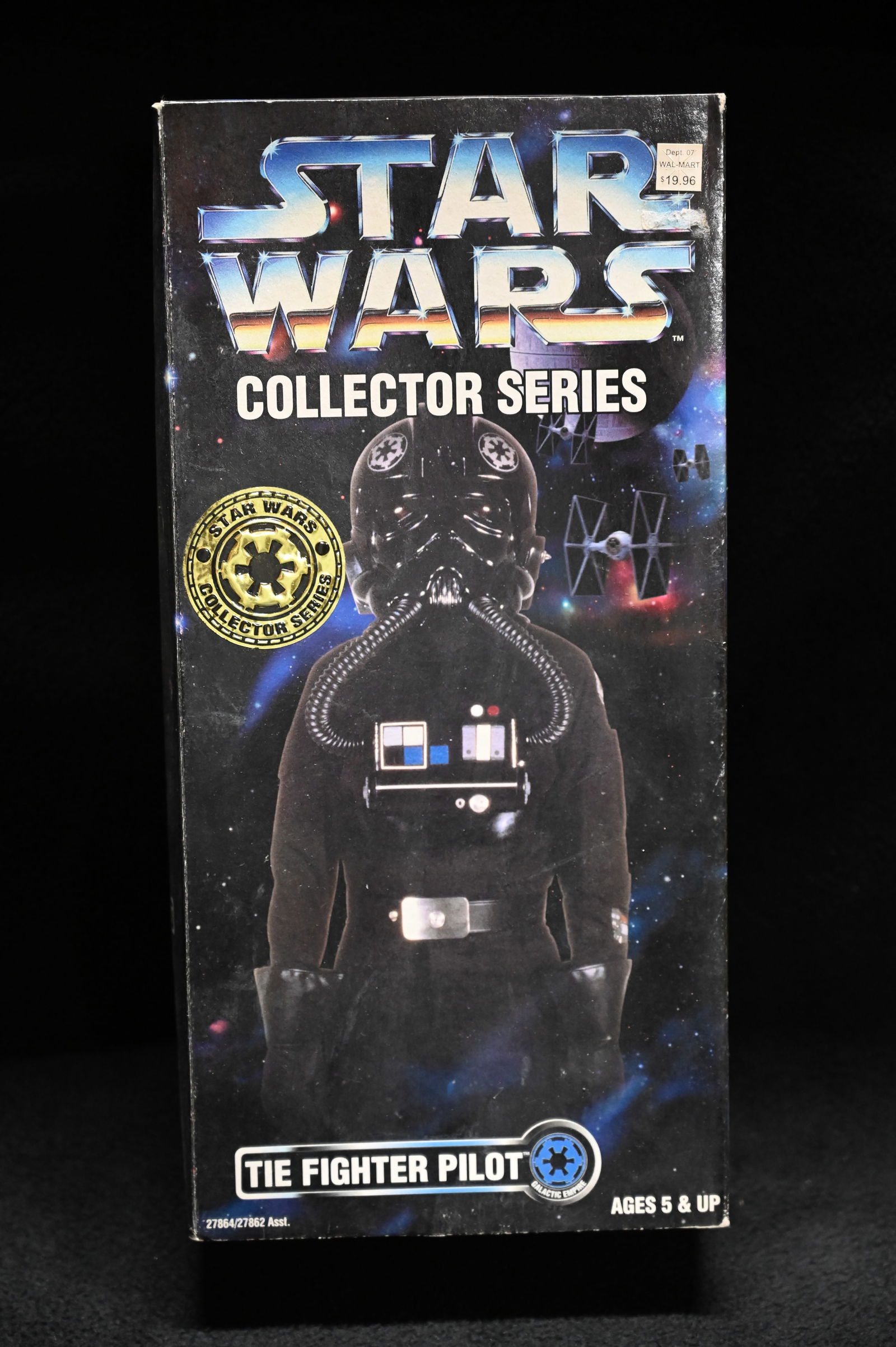 1996 Star Wars Collector Series Tie Fighter Pilot Figure Produced by Kenner and sealed.: 1996 Star Wars Collector Series Tie Fighter Pilot Figure Produced by Kenner and sealed.
