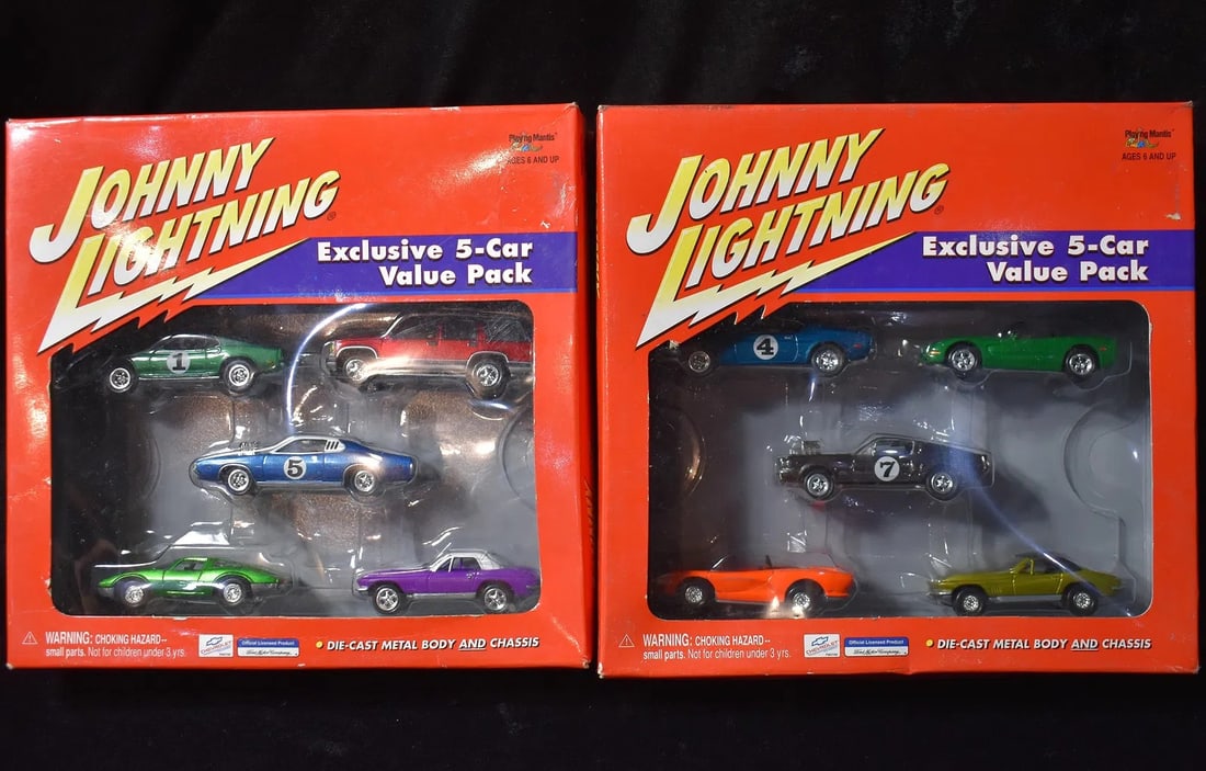 2 Johnny Lightning Exclusive 5 Car Value Packs from 2001 - 1:64 Scale Diecast Collector Cars (1 of 2)