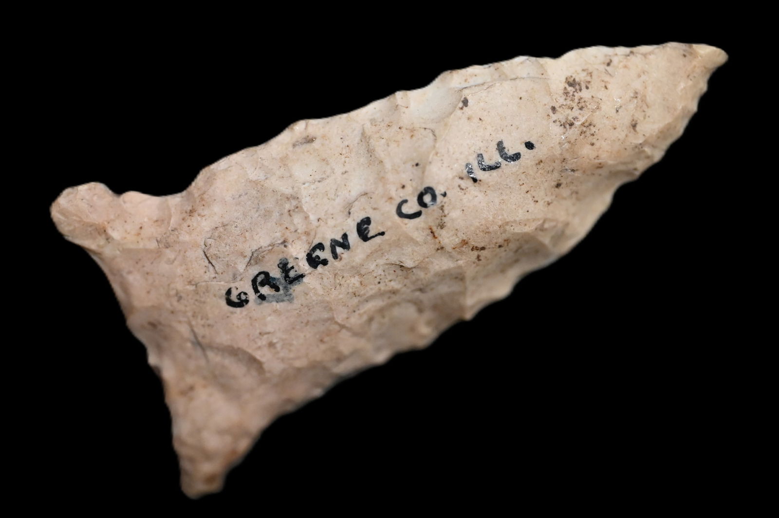 2 1/4" Graham Cave Found in Greene Co. Illinois Ex: Walt McIntyre Collection. (1 of 5)