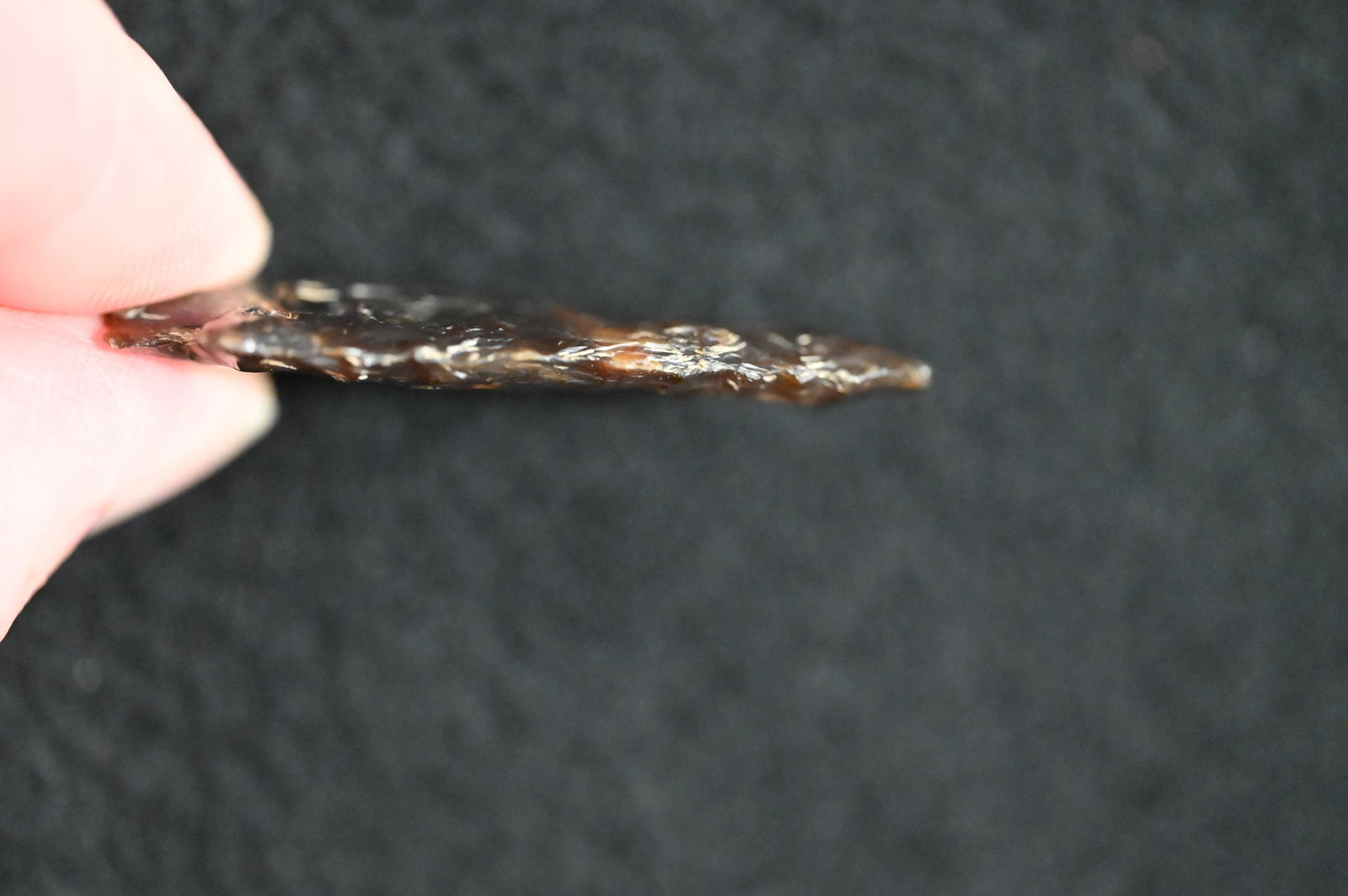 2 1/16" Besant Knife River Chert Arrowhead Found in South Dakota Ex: Dan Maas Collection. - 3