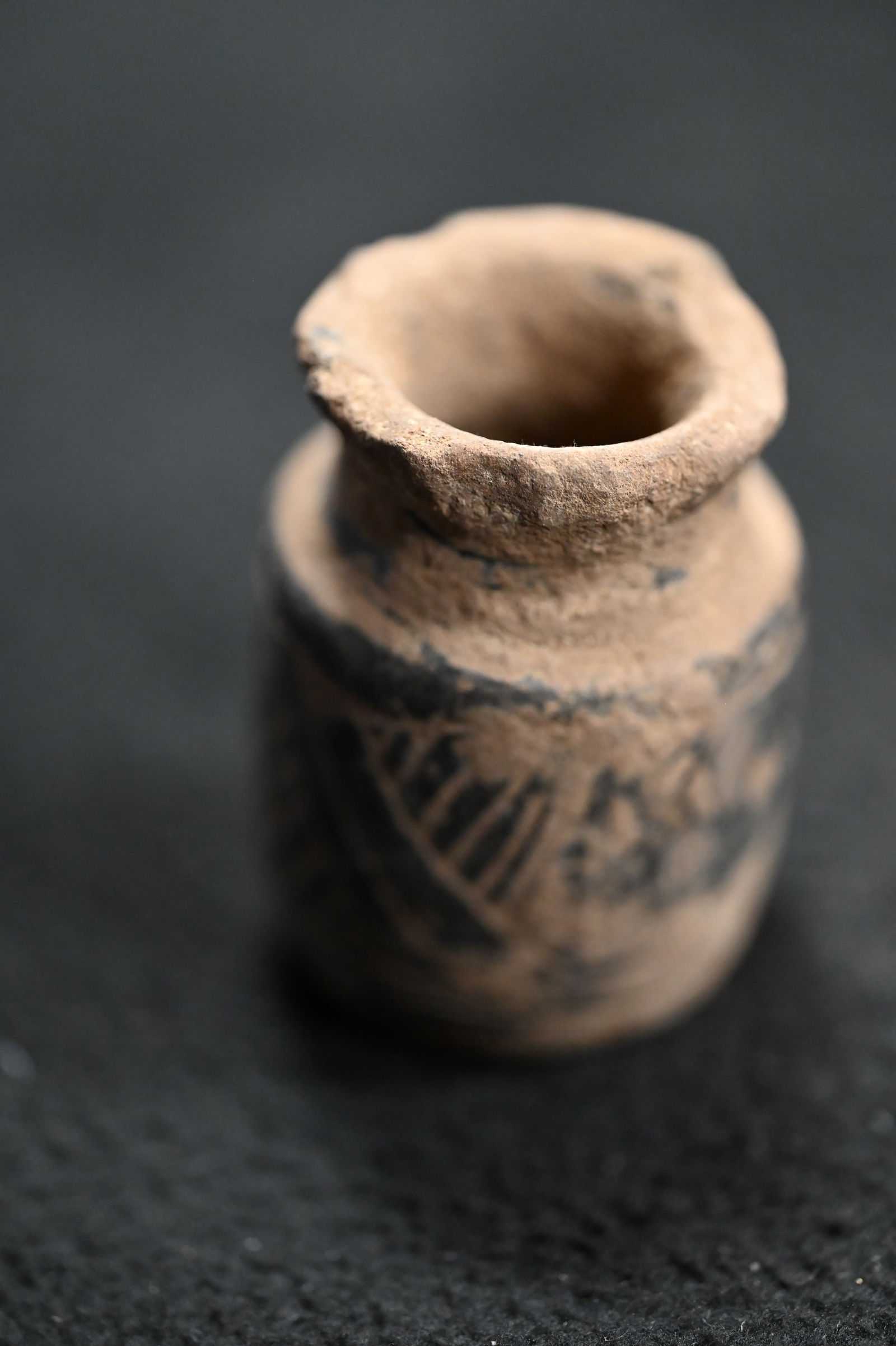 2 1/4" Miniature Pre-Columbian Pottery Vessel. (1 of 7)