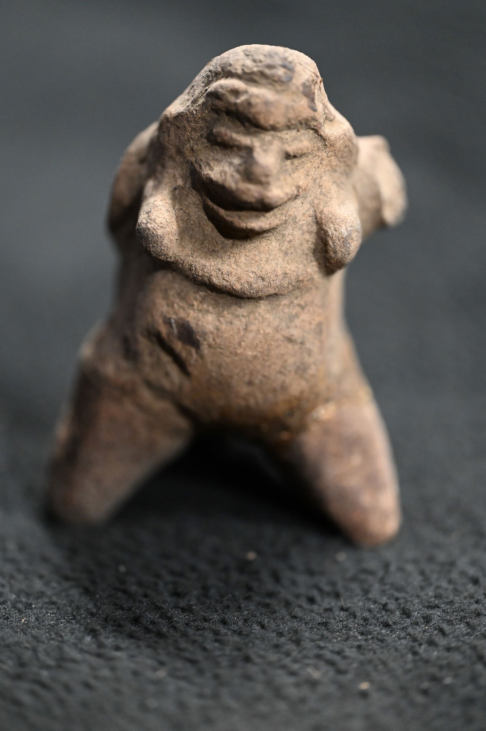Pre-Columbian Colima 3 1/4"Terra Cotta Figure. (1 of 7)