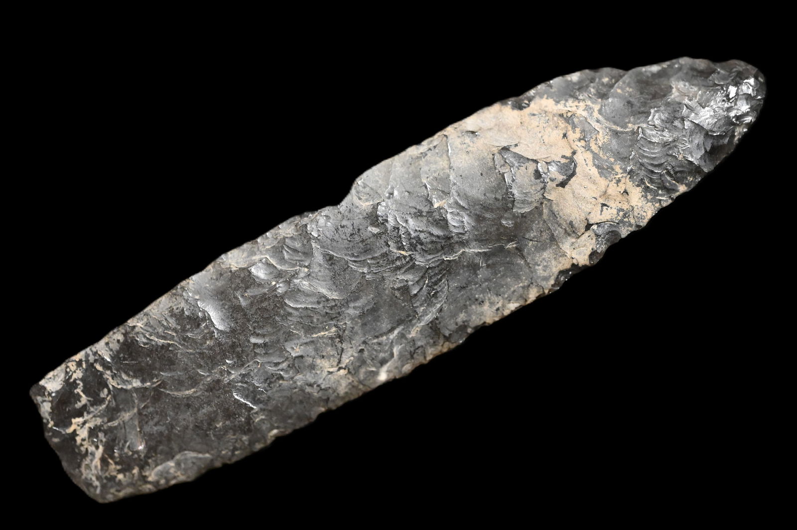 4 7/9" Obsidian Haskett Obsidian Arrowhead Fine Flaking Found in Oregon. (1 of 5)