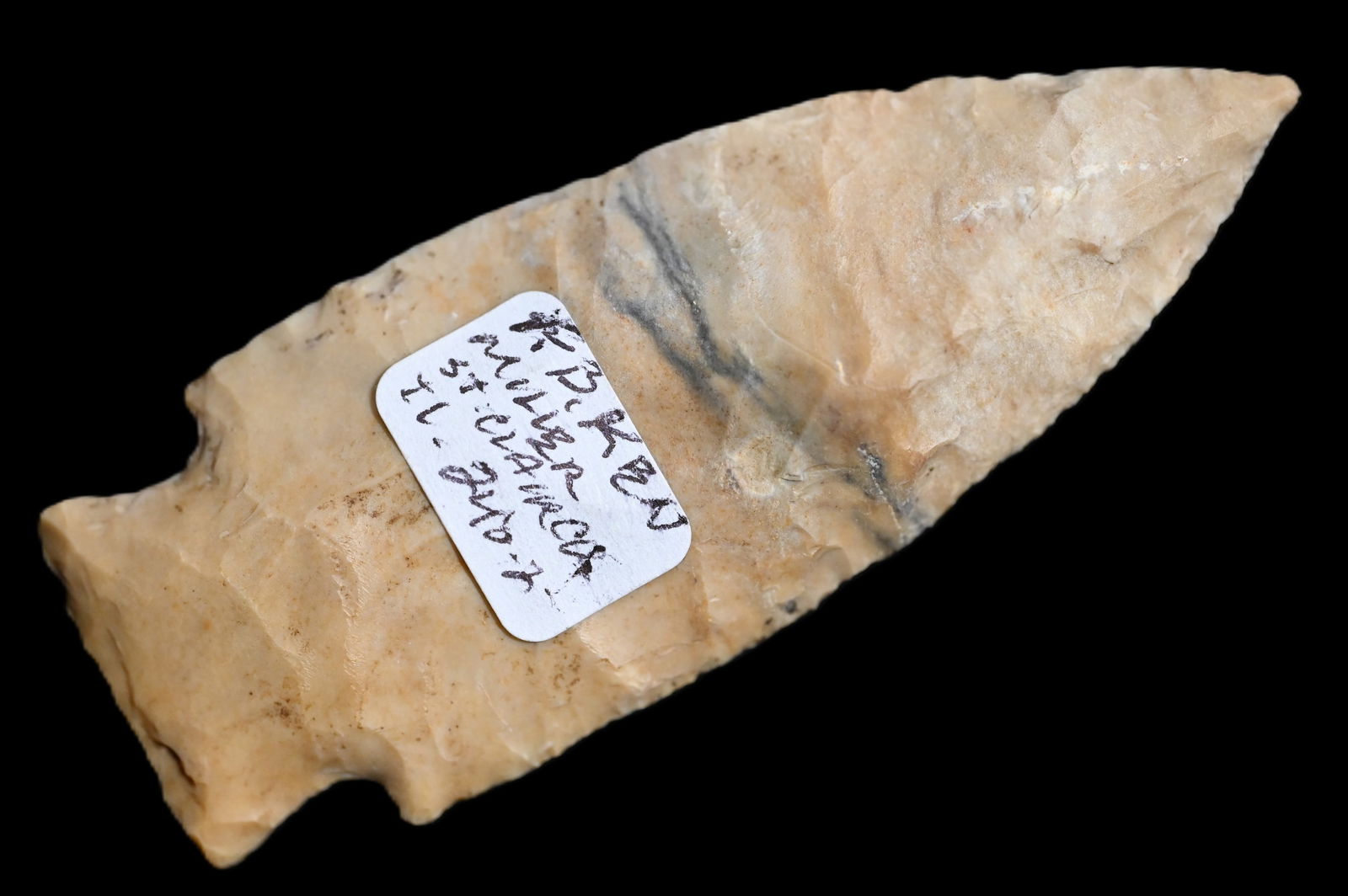 3 1/8" Etley Arrowhead Found in St. Clair Co. Illinois by Ken Miller. (1 of 5)