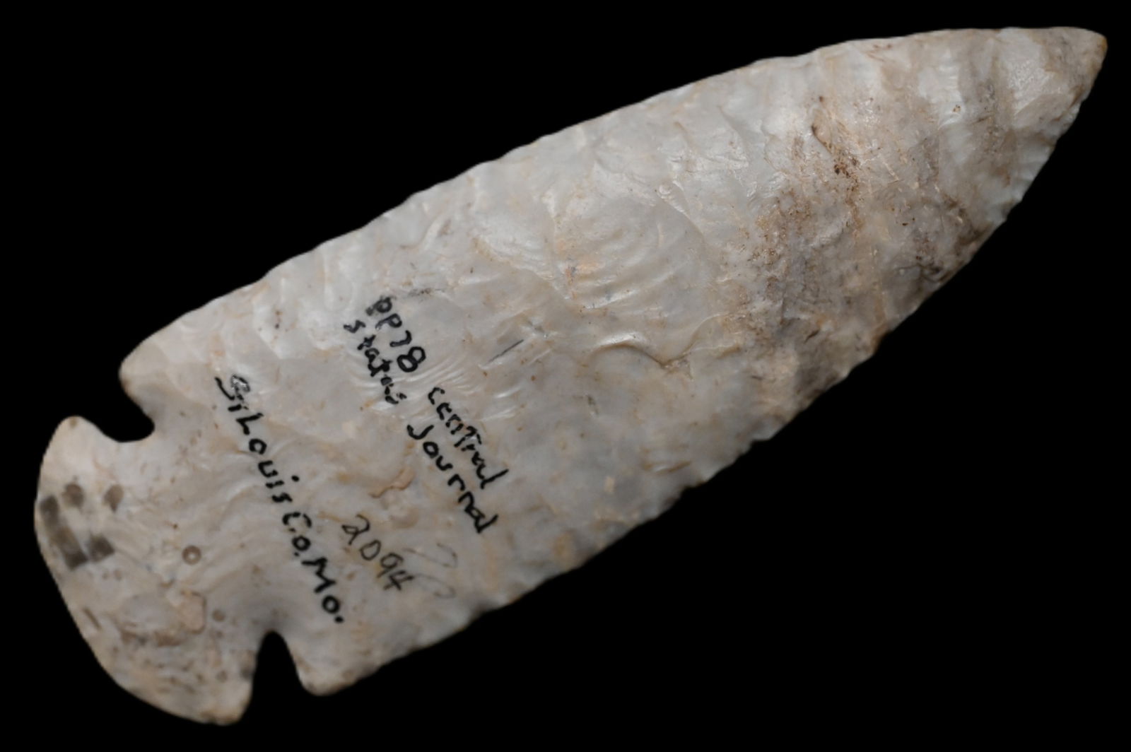 4" Dovetail Found in St. Louis Co. Missouri. Keele & Roger's COA's Pictured in 1954 Central States (1 of 7)