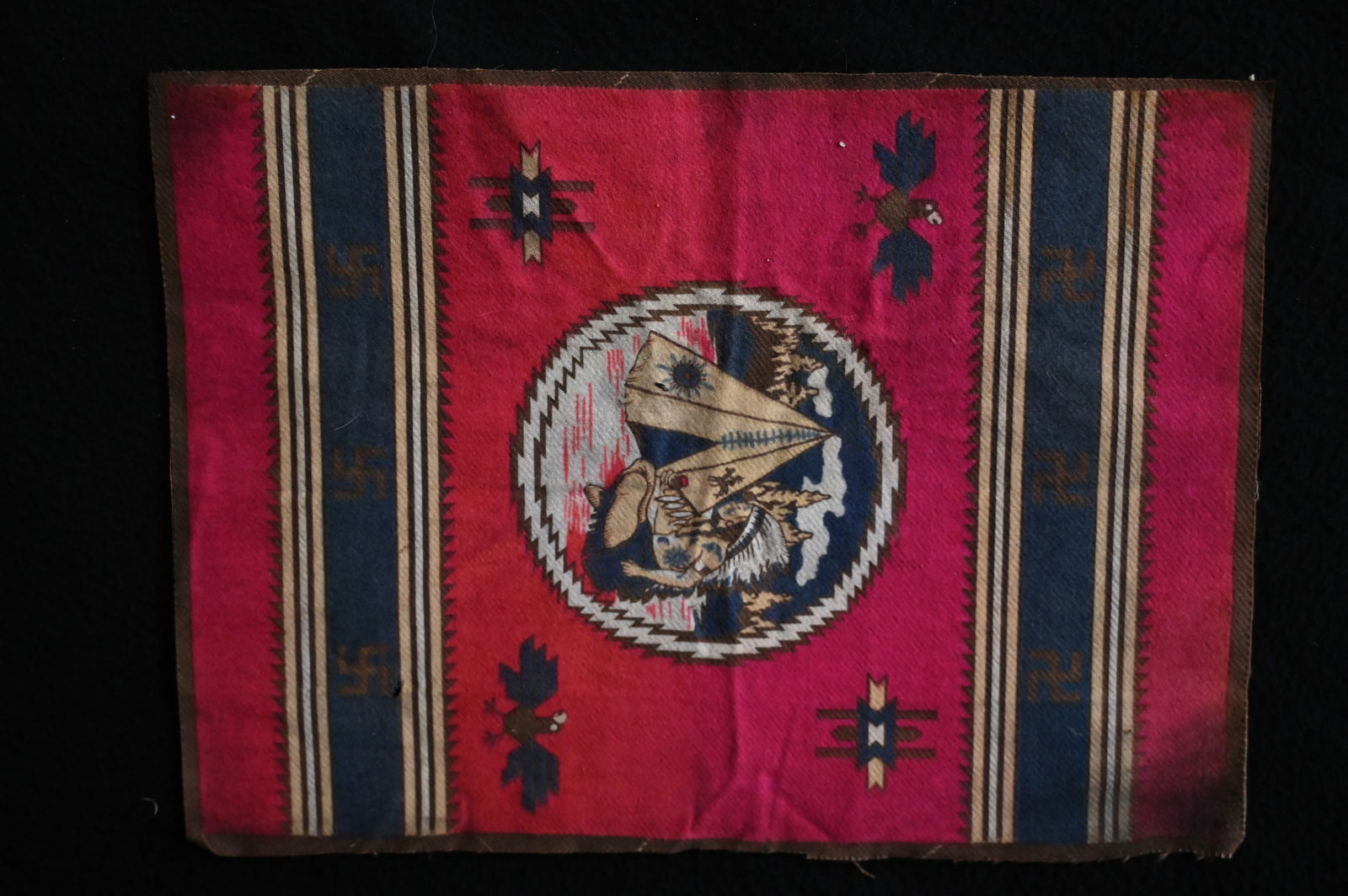 Extremely Rare Felt Navajo Rug 12" x 8" American Tobacco Co. 1890's-1900. Made in New York for (1 of 8)