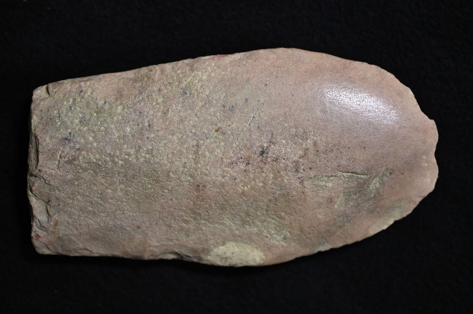 7 7/8" Heavily Polished Flint Spade Found in Saline Co. Missouri Ex: George Wolf Collection. (1 of 8)