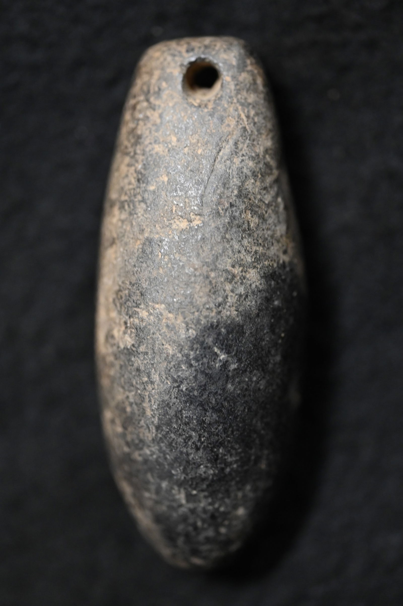 2 7/8" Drilled Granite Plummet Found in Pike Co. Missouri. (1 of 7)