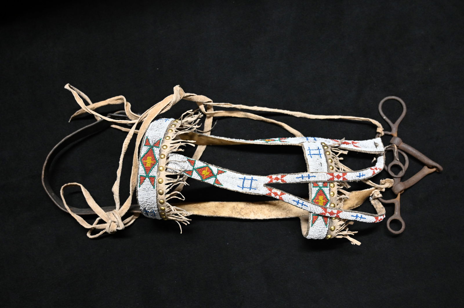 Navajo Beaded Horse Headstall. (1 of 9)