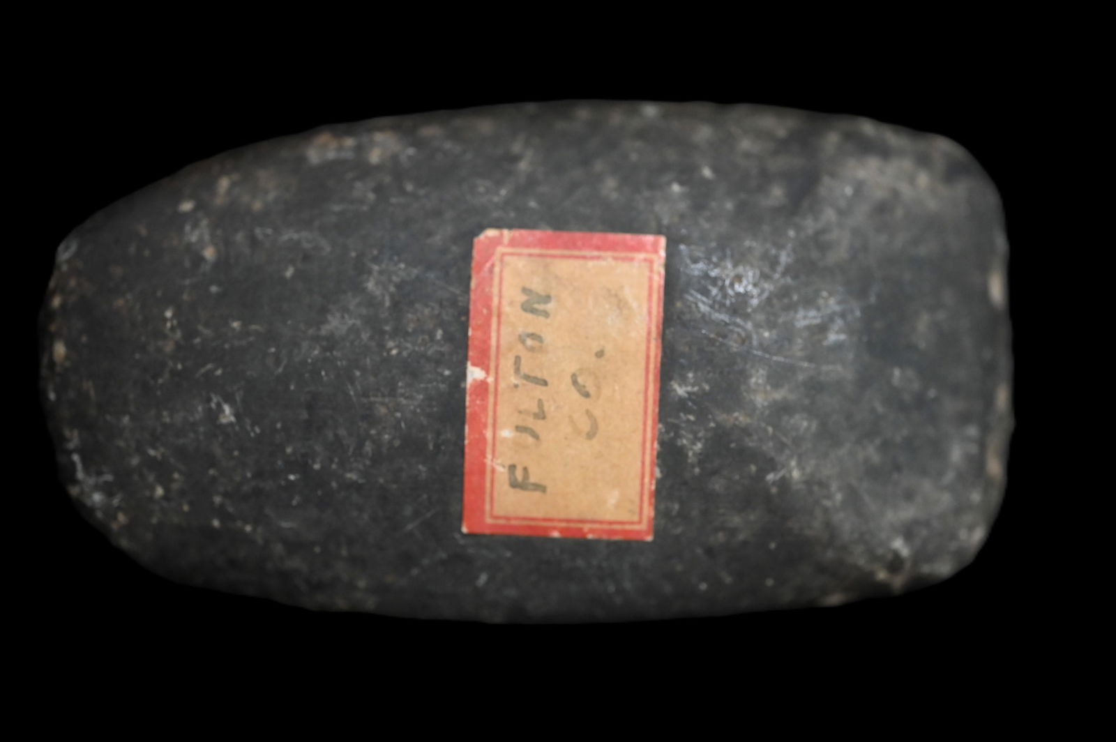 3" Black Hardstone Celt Found in Fulton Co. Illinois Dean Downing Collection. (1 of 8)