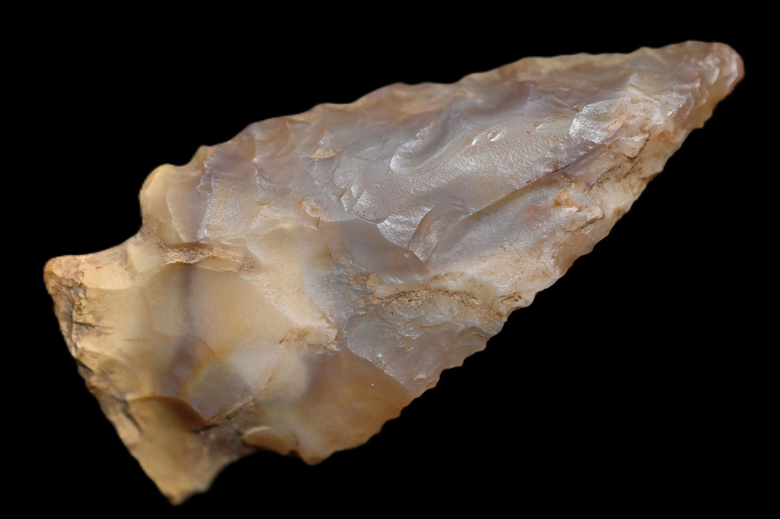 2 1/2" Colorful Hardove Arrowhead Found in Fulton Co. Illinois Dean Downing Collection. (1 of 5)