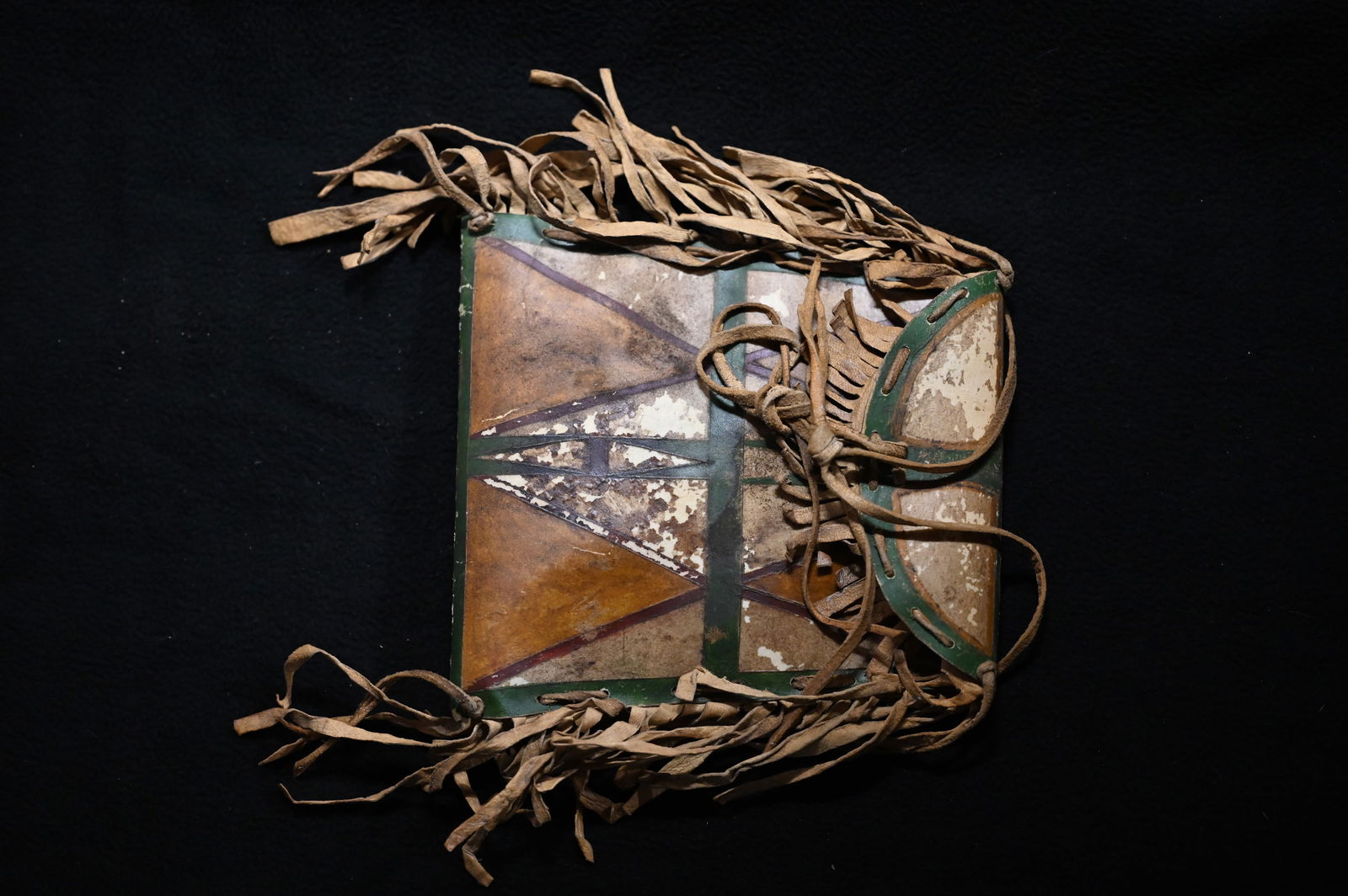 Leather Painted Parfleche Northern Plains Bag. (1 of 8)