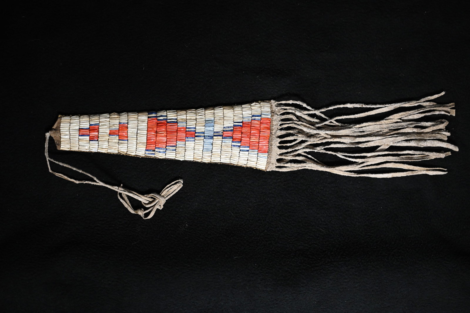 1800's Quilled 9" Tomahawk Drop.: 1800's Quilled 9" Tomahawk Drop.