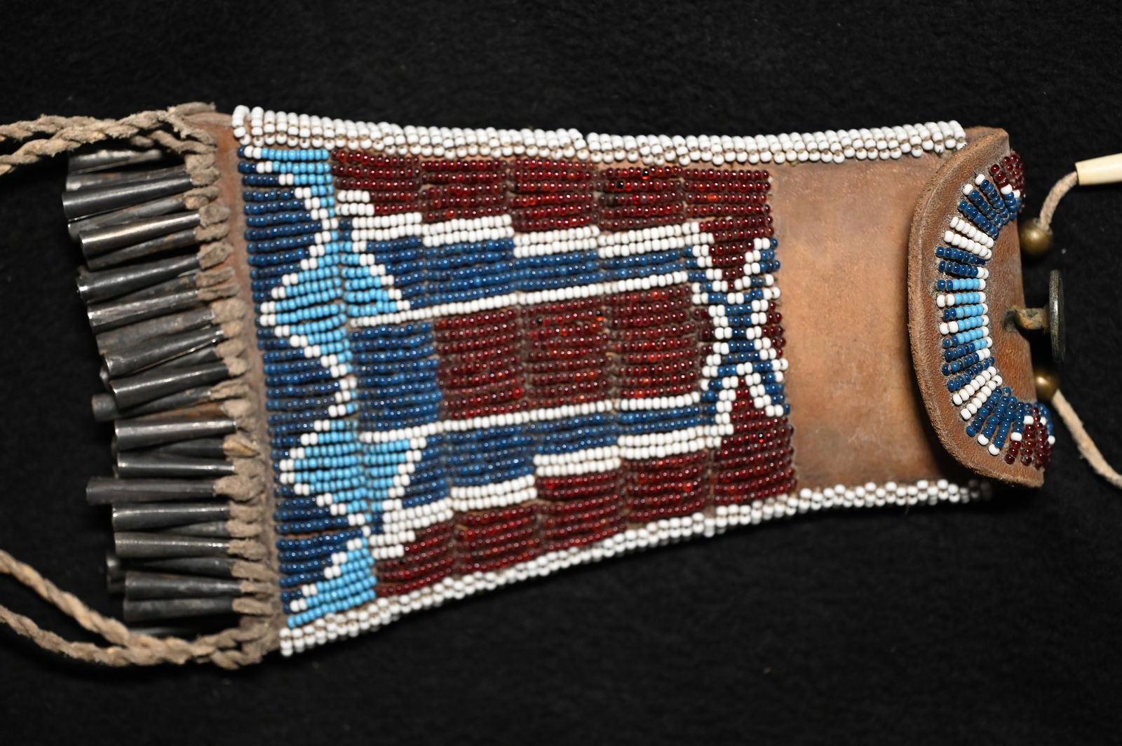 7" Beaded Strike-a-lite Bag. - 2