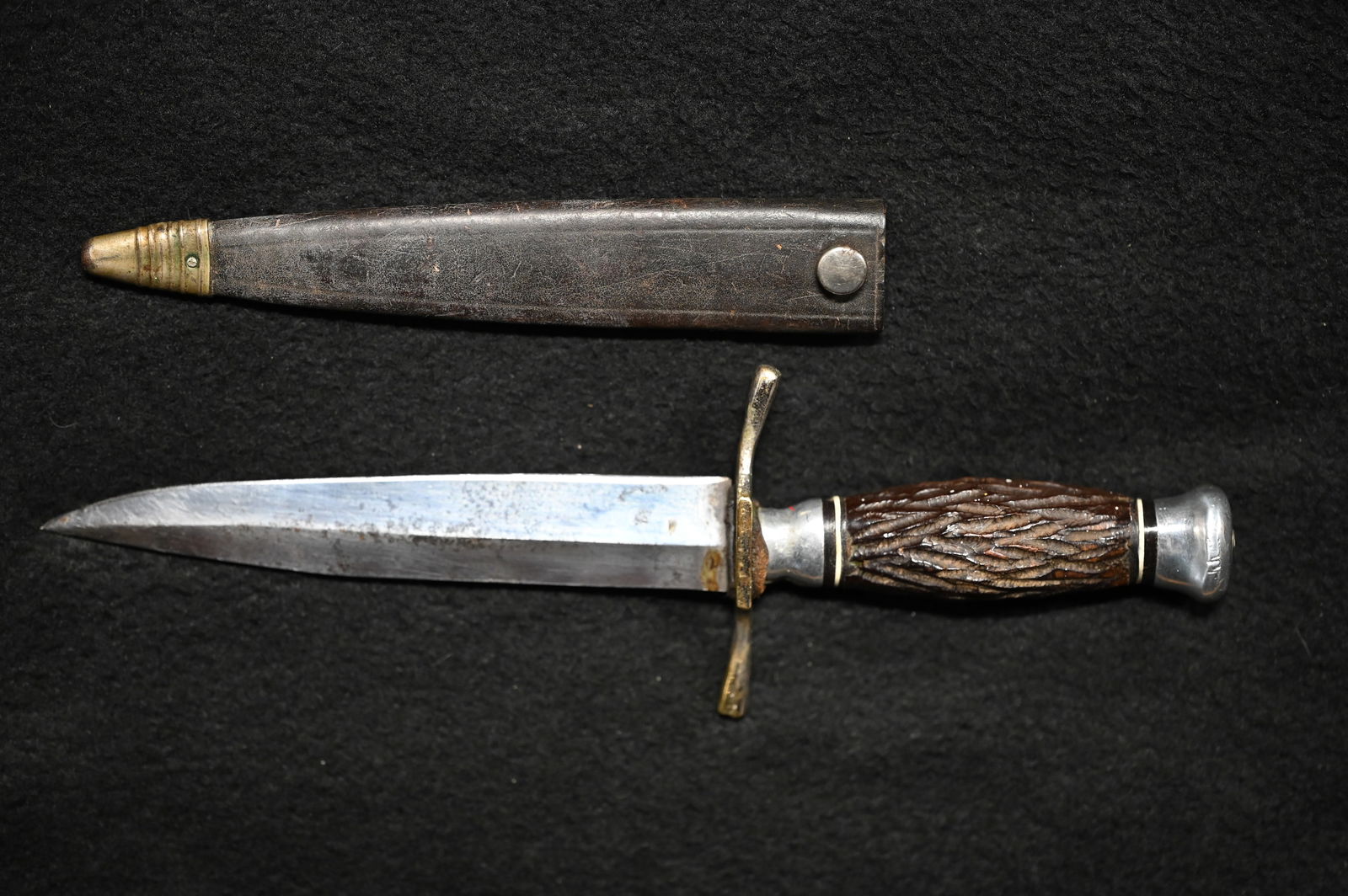 Vintage Dirk Knife with Leather Sheath 10 1/4". (1 of 10)