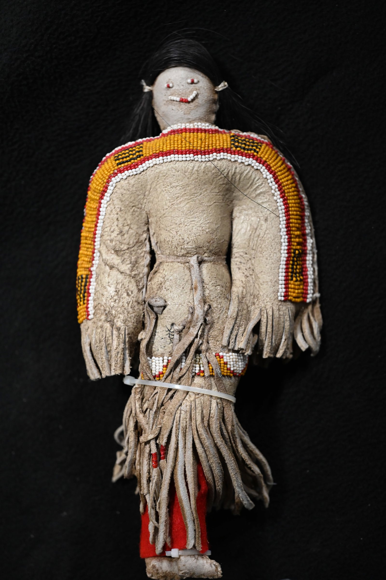 11" Western Plains Beaded Doll with stand. (1 of 6)