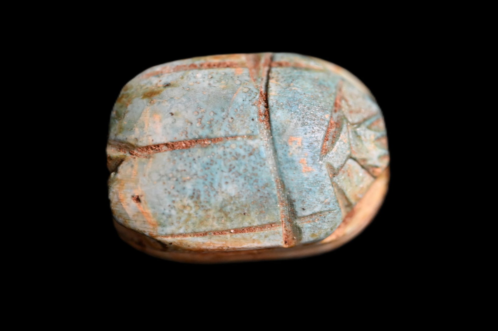 Ancient Egyptian Steatite Scarab 1550-1070 B.C. Egyptian Hieroglyph engraved 1 1/4" long. (1 of 8)