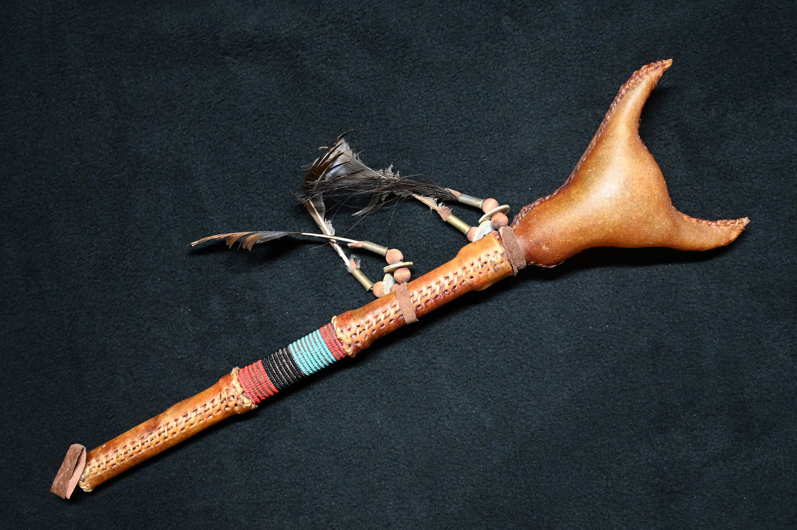 17" Buffalo Dance Rattle. - 5