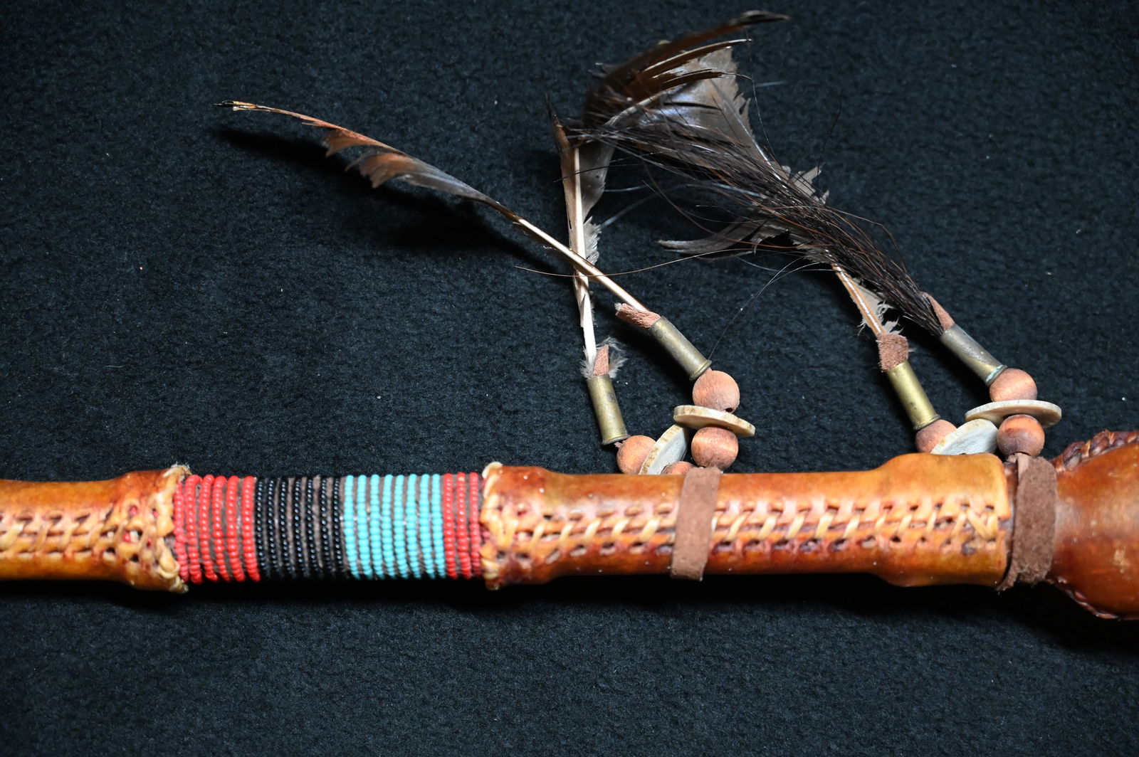 17" Buffalo Dance Rattle. - 7