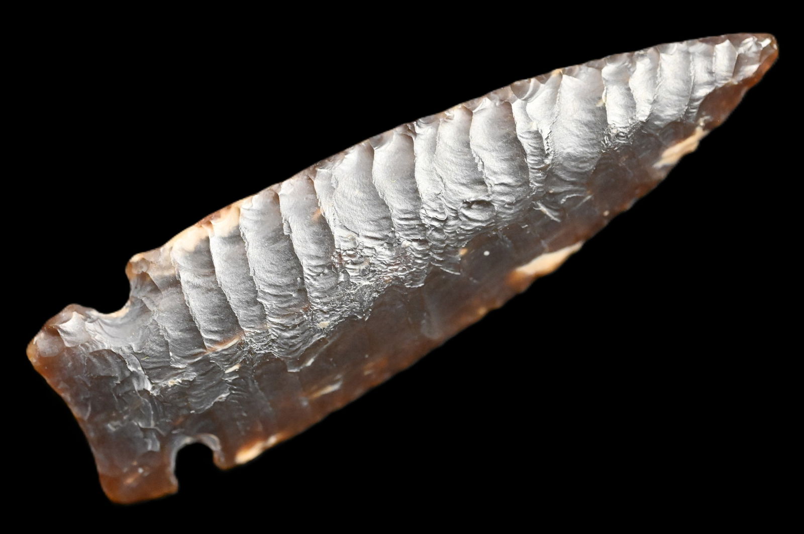 3" Knife River Chert Modern Made Arrowhead.: 3" Knife River Chert Modern Made Arrowhead.