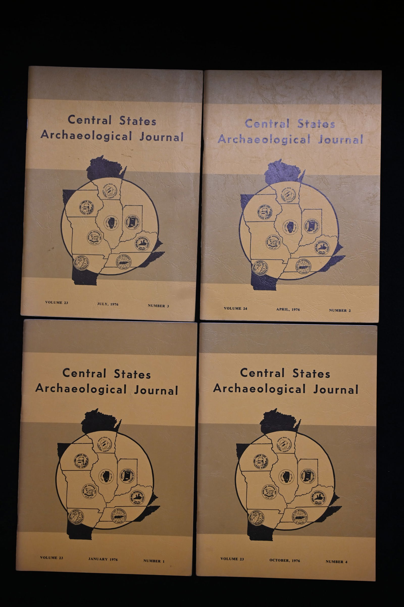 Central States Archaeological Journals 1976 Volume 23 set of 4 journals. (1 of 5)