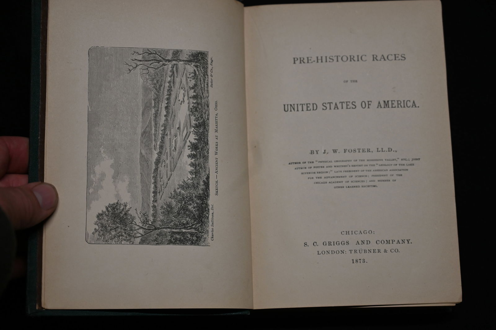 Prehistoric Races of The United States 1873 by J.W. Foster hardcover in good condition. (1 of 6)