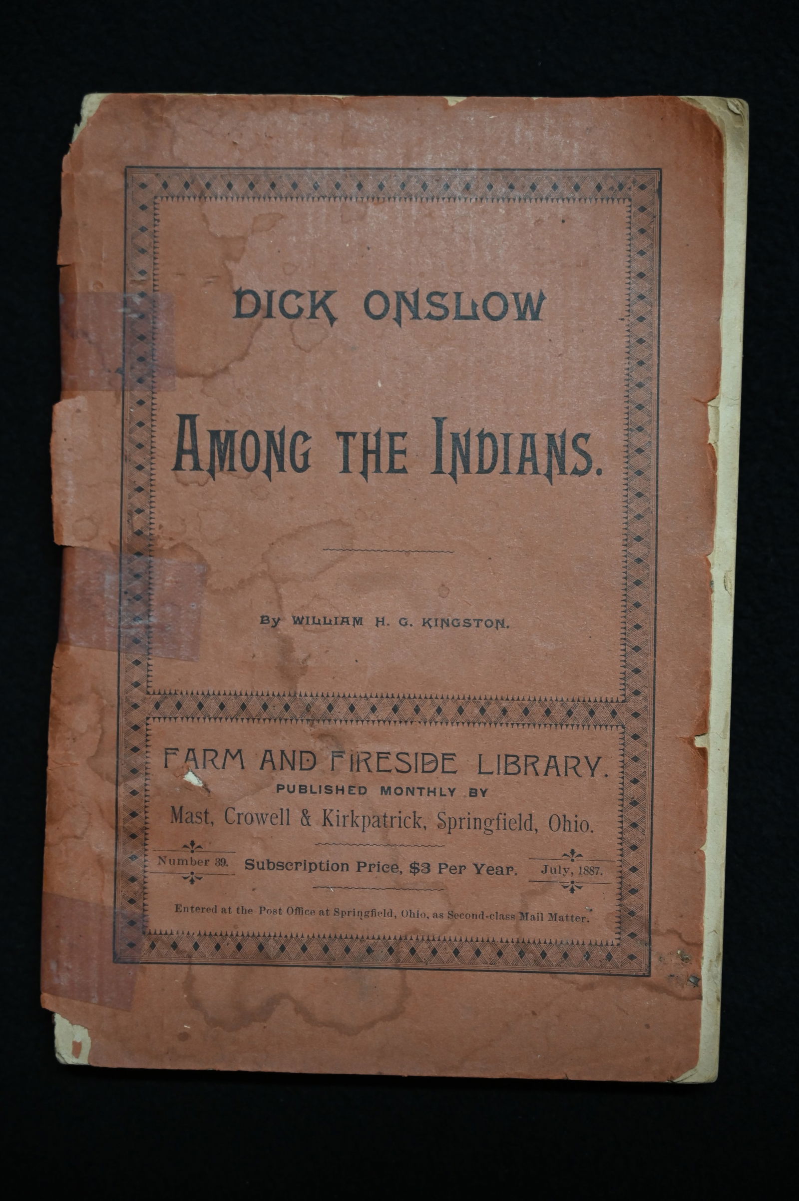 Dick Onslow Among The Indians 1887 by William Kingston softcover in good/fair condition. (1 of 5)