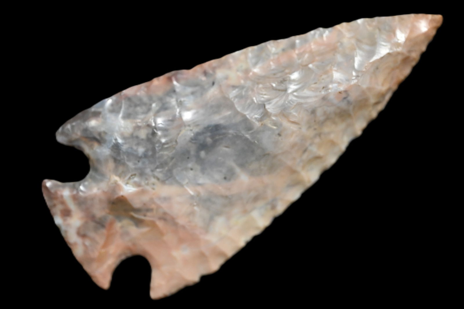 3 11/16" Colorful Snyders Arrowhead Modern Made.: 3 11/16" Colorful Snyders Arrowhead Modern Made.