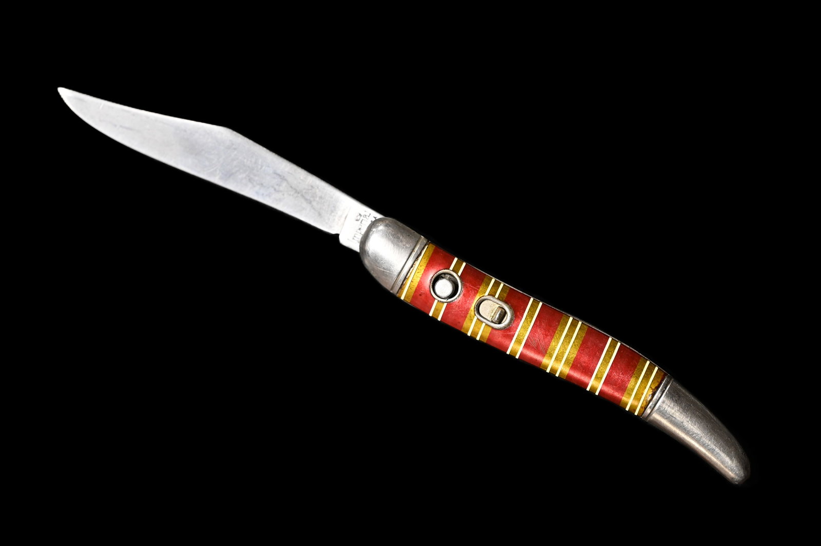 Imperial Toothpick Candy stripe Switchblade Pocket Knife 3 1/4" blade.: Imperial Toothpick Candy stripe Switchblade Pocket Knife 3 1/4" blade.