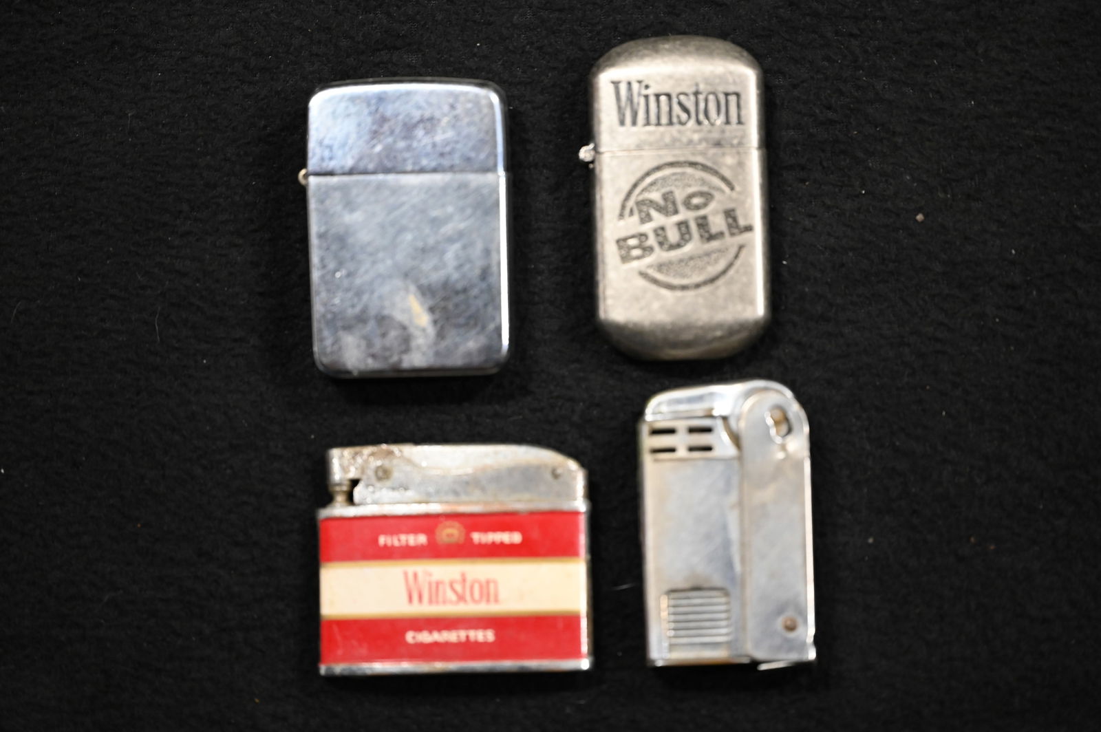 4 Vintage Lighters 2 Winston, Regens, and unmarked. (1 of 7)