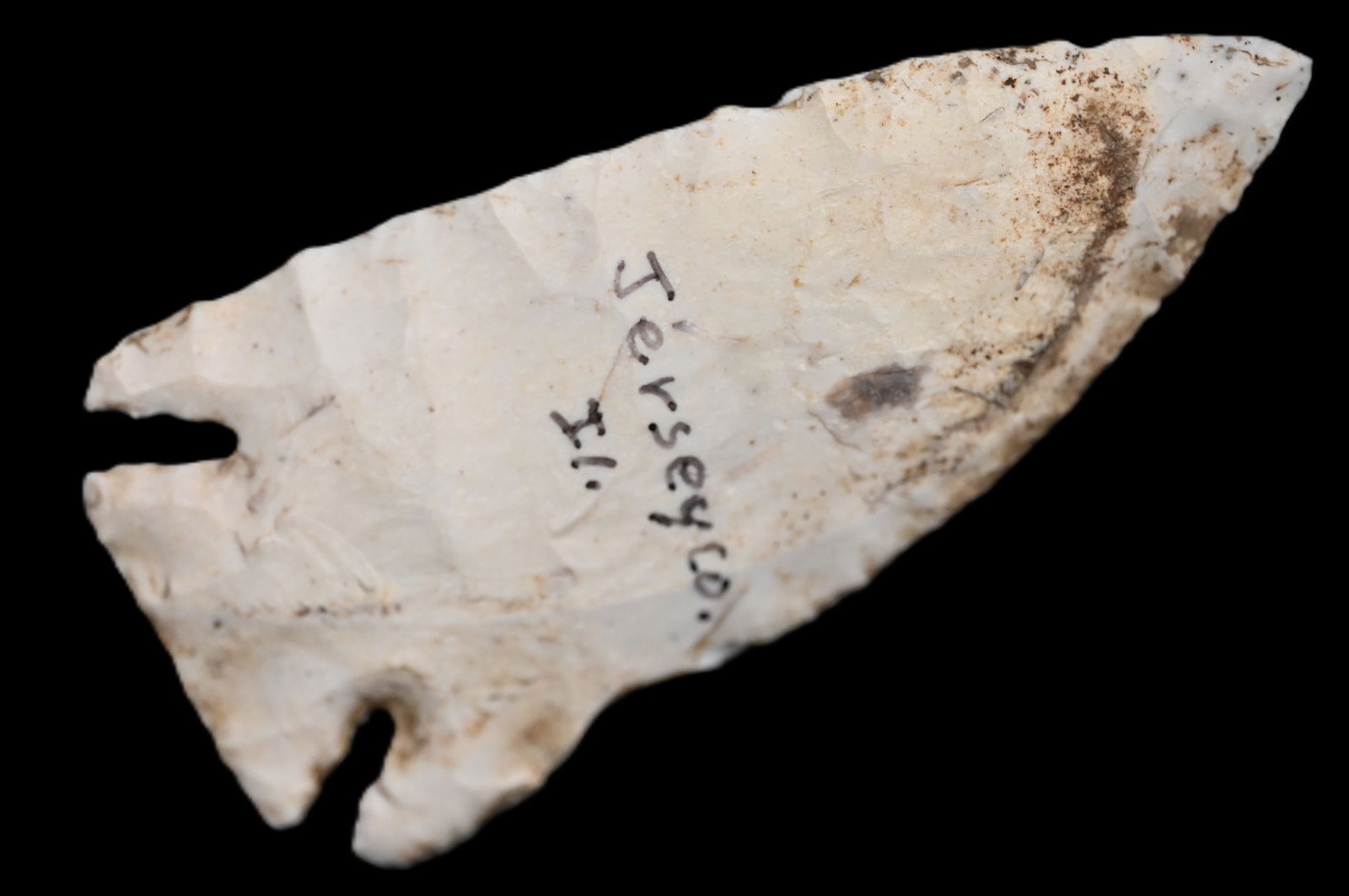 3 1/4" Pulaski Arrowhead Found in Jersey Co. Illinois: 3 1/4" Pulaski Arrowhead Found in Jersey Co. Illinois