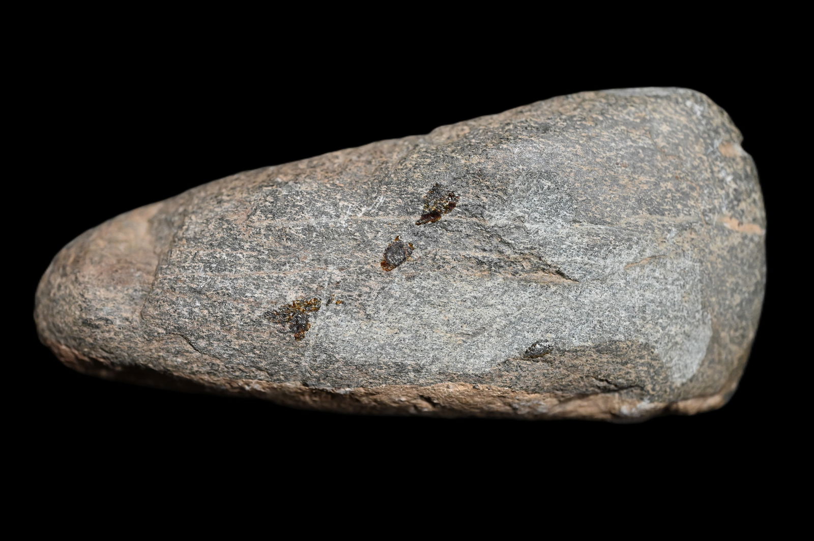 4 1/4" Hardstone Celt Found in Logan Co. Illinois Ex: Dean Downing Collection. (1 of 7)