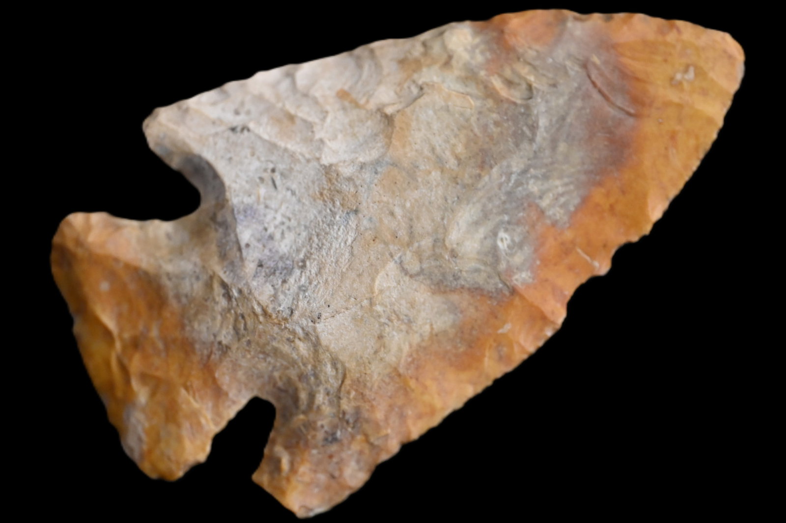 3 1/8" Creek Stained Hardin Found in Brown Co. Illinois Ex: Aaron Morath Collection. (1 of 5)