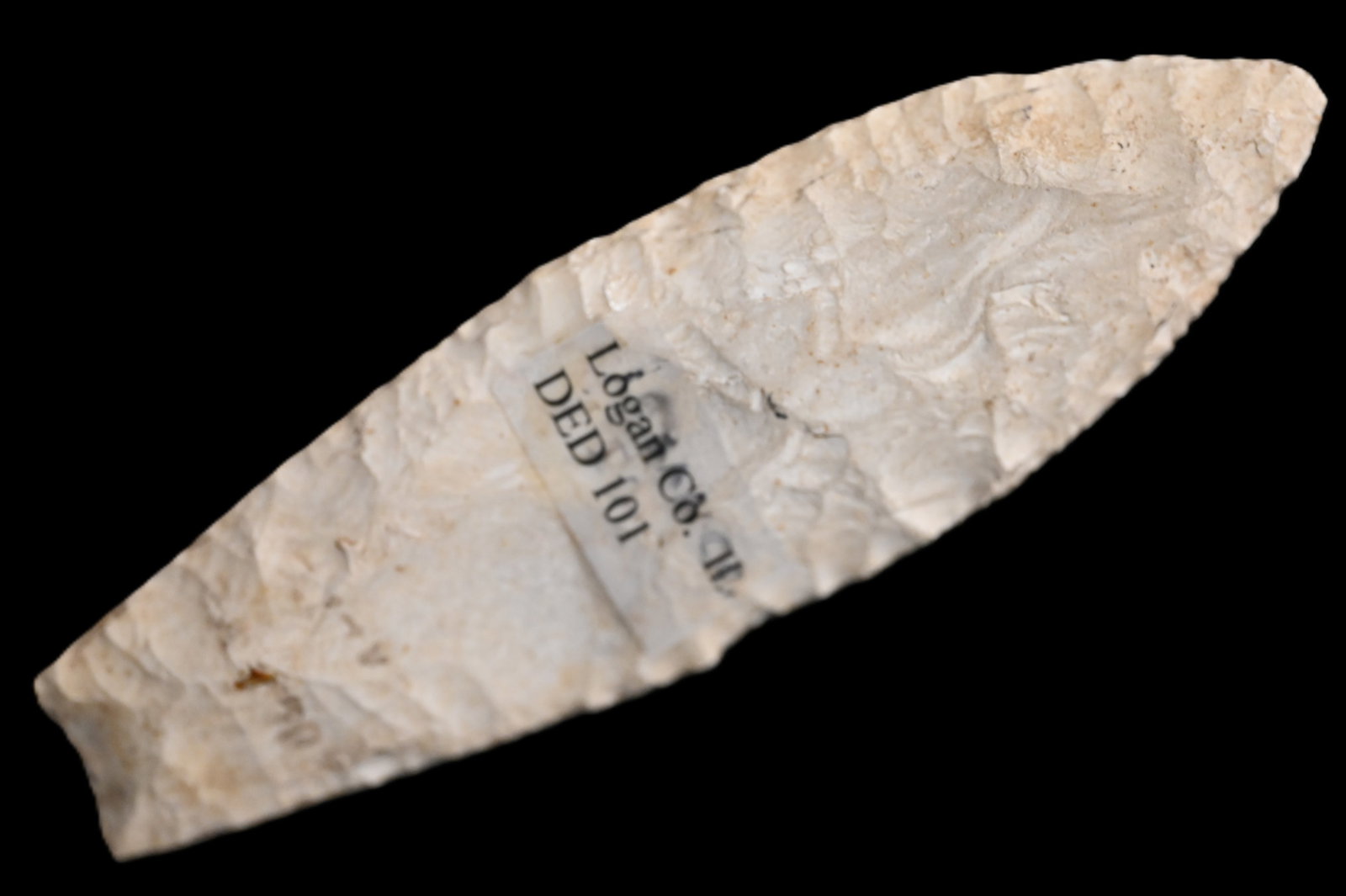 3 7/8" Agate Basin Found in Logan Co. Illinois w/ Keele & Tom Davis COA's Ex: Dean Downing, Brian (1 of 7)