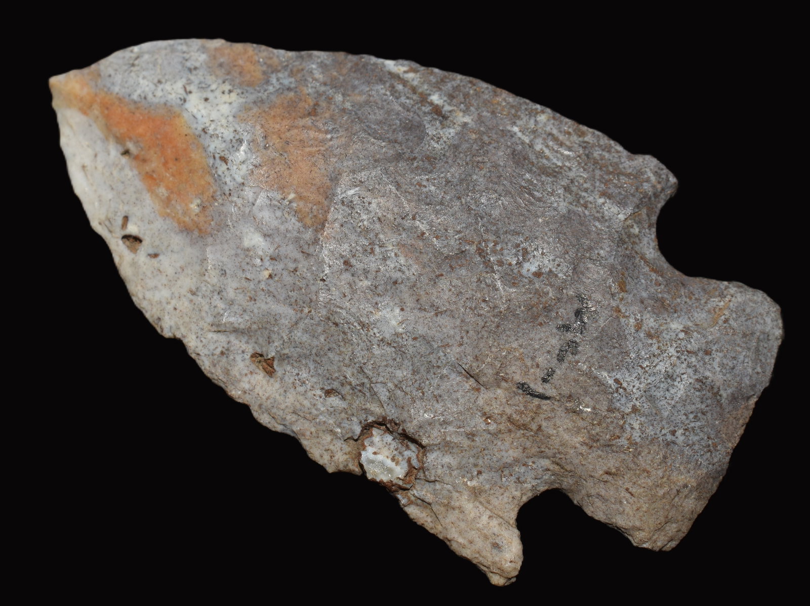 2 5/8" River Patinated Kirk Corner Notch found in McLean County, Ill (1 of 7)