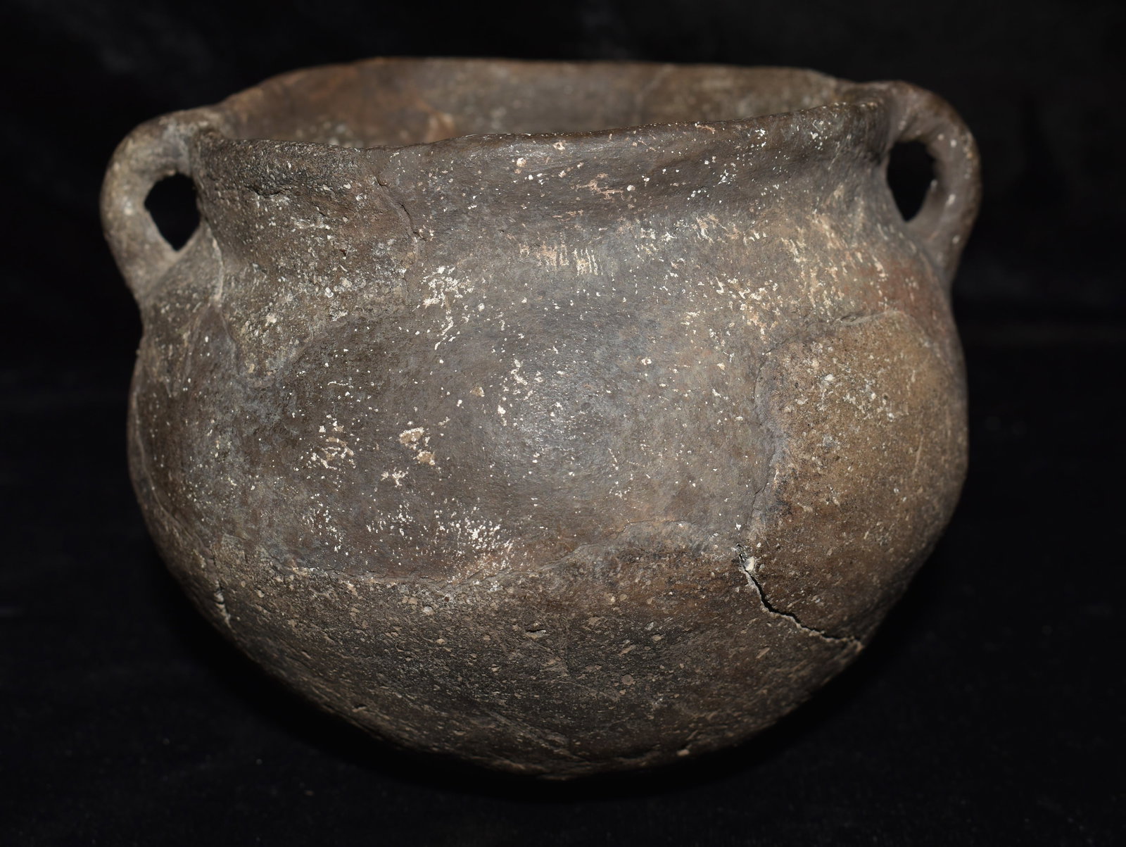 Strap Handled Mississippian Pottery Bowl found in McLean County, Illinois (1 of 7)