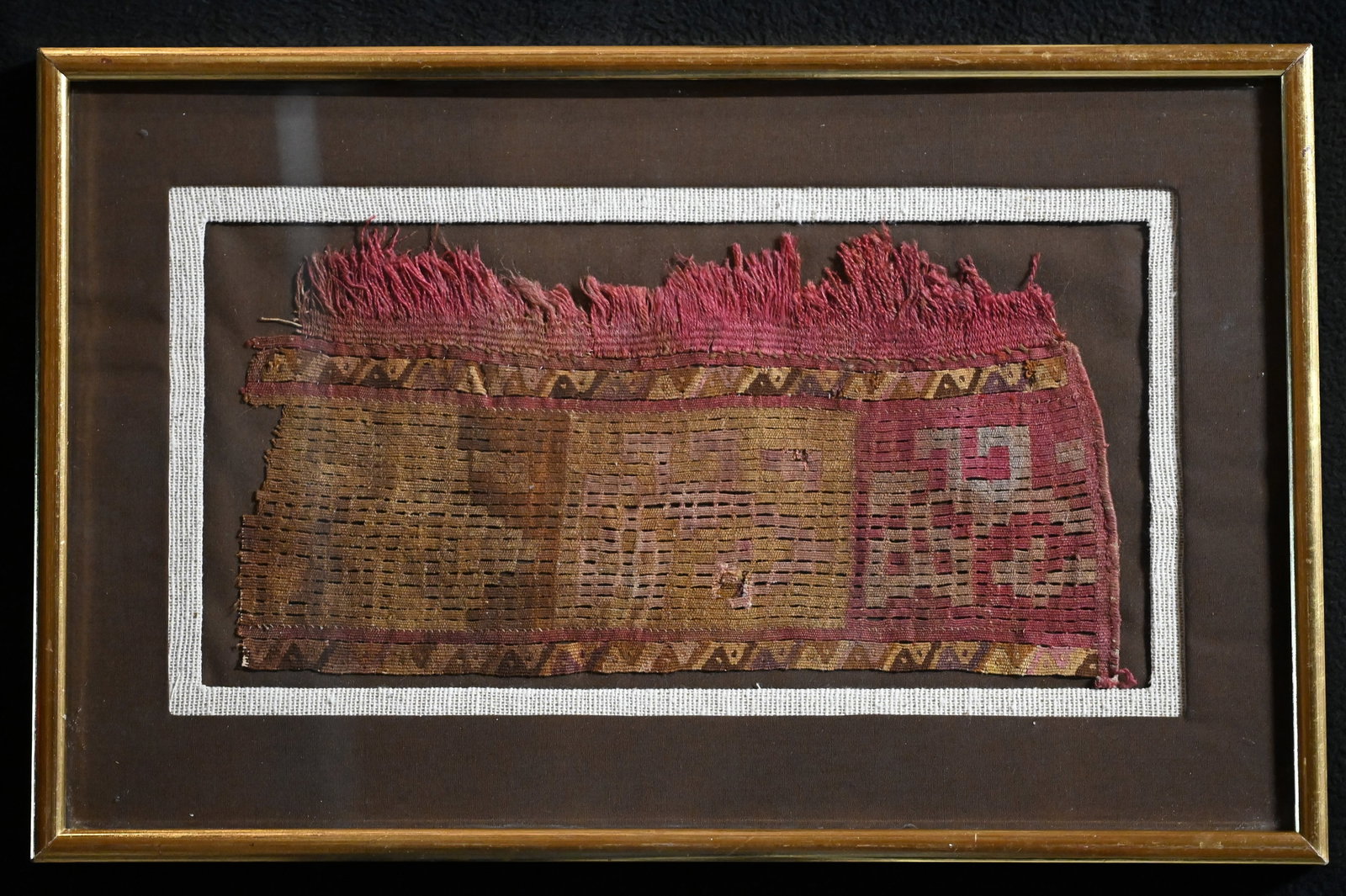 Pre-Columbian Chancay Textile Fragment circa 1100 A.D. (1 of 19)