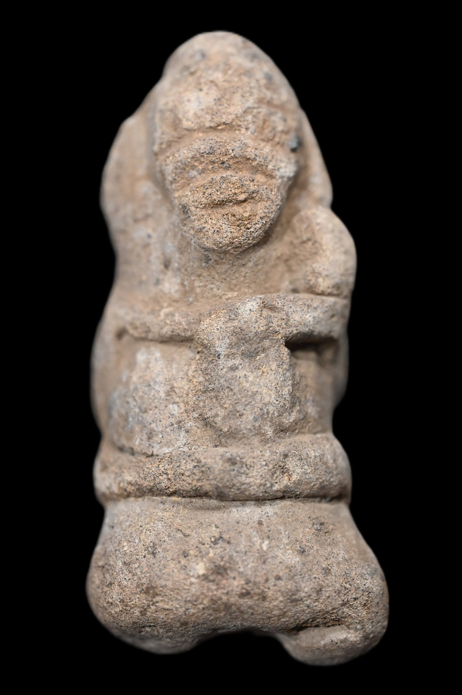 Pre-Columbian Maya Pottery 3 3/8" Figure. (1 of 6)