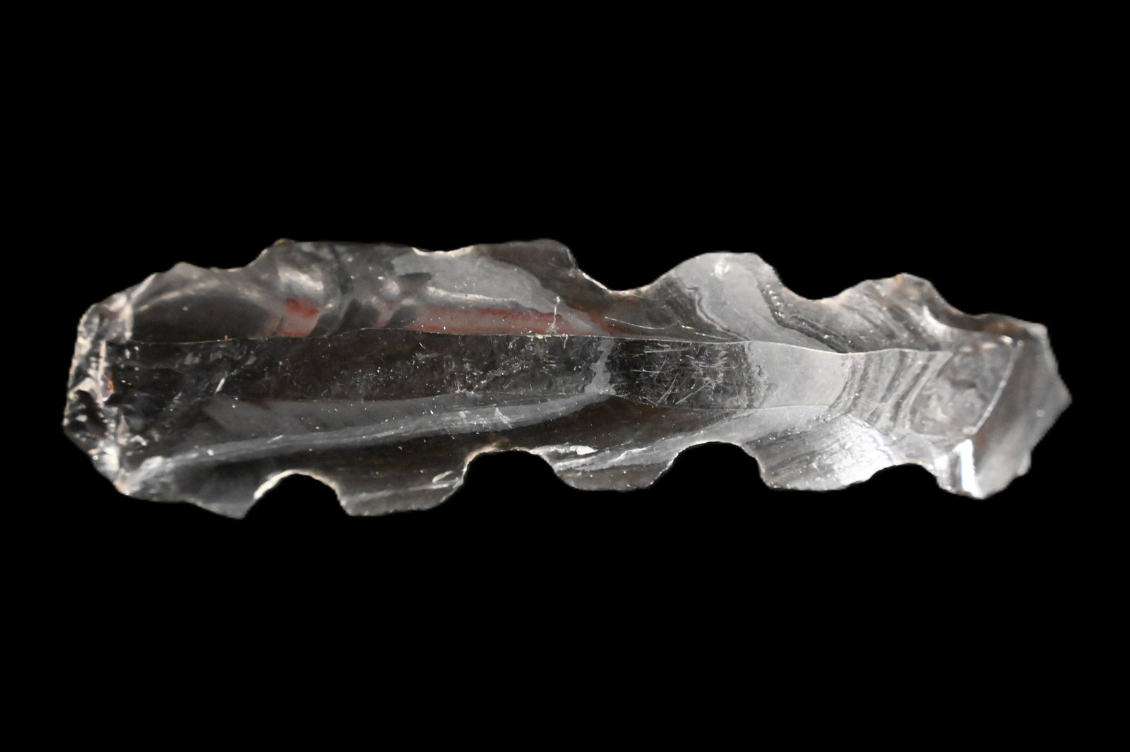 3 7/8" Pre-Columbian Obsidian Eccentric. (1 of 6)