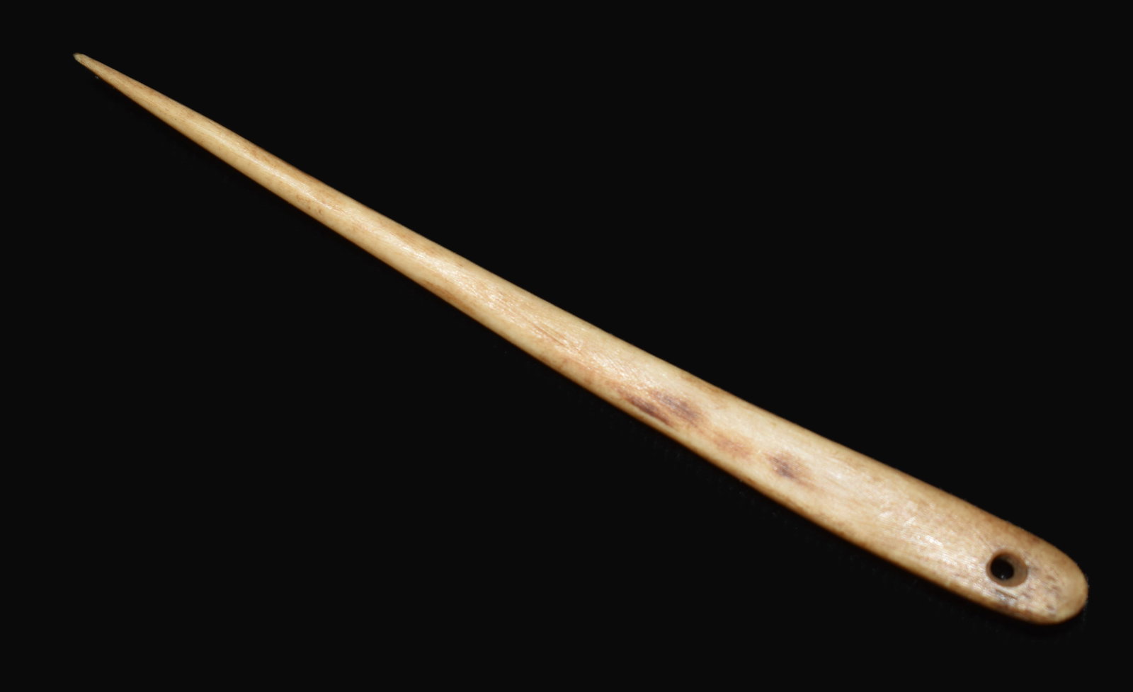 Prehistoric Bone Awl with Suspension Hole, Fulton Co. IL (Asher Estate) (1 of 5)