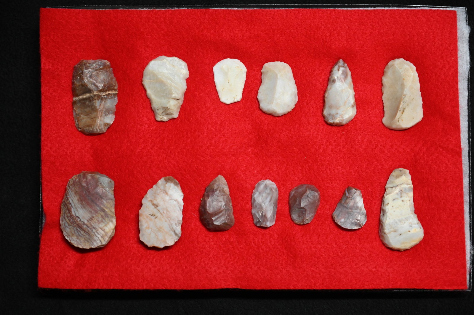 13 Alibates Artifacts Found in Oklahoma 2 3/8" Longest. (1 of 6)