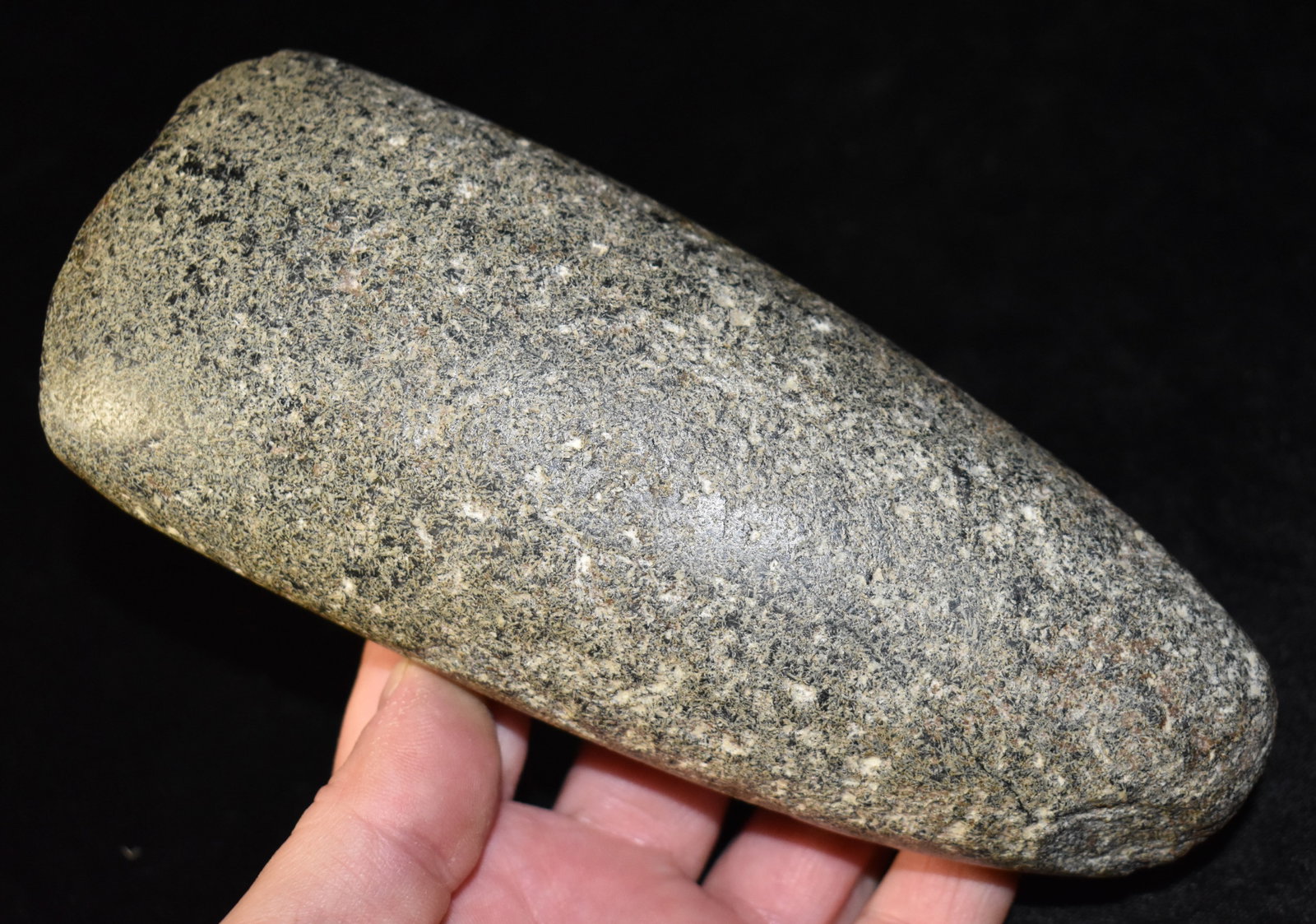 Large Highly Polished Speckled Granite Celt found in Fulton Co., Ill (1 of 9)