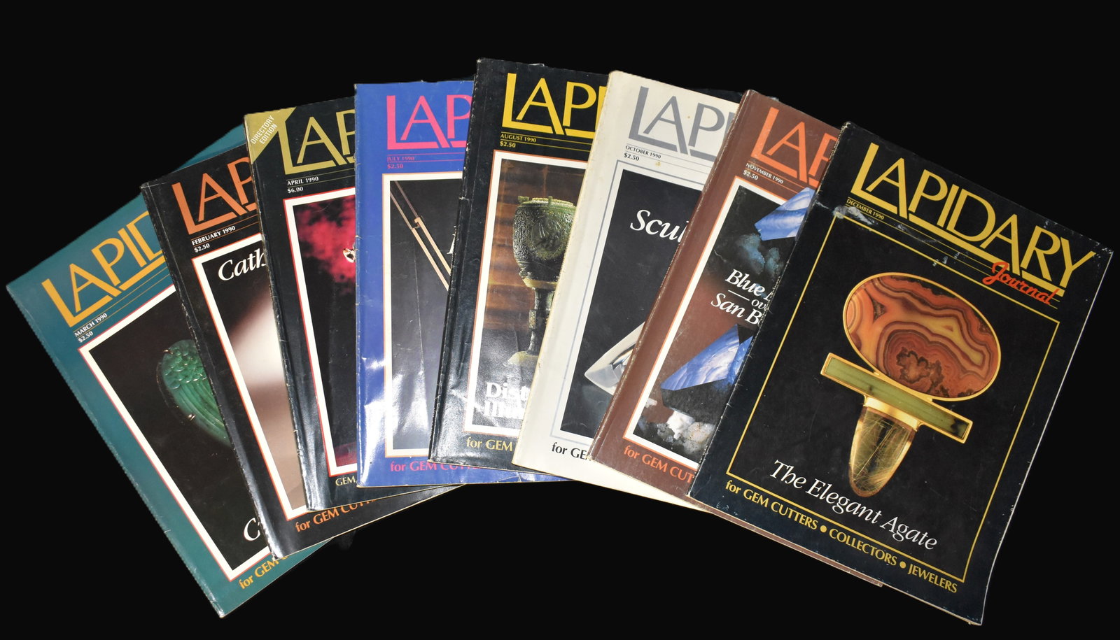 1990 Lapidary Journal – 8 Issue Partial Year – Gems, Minerals & Lapidary Arts (1 of 2)